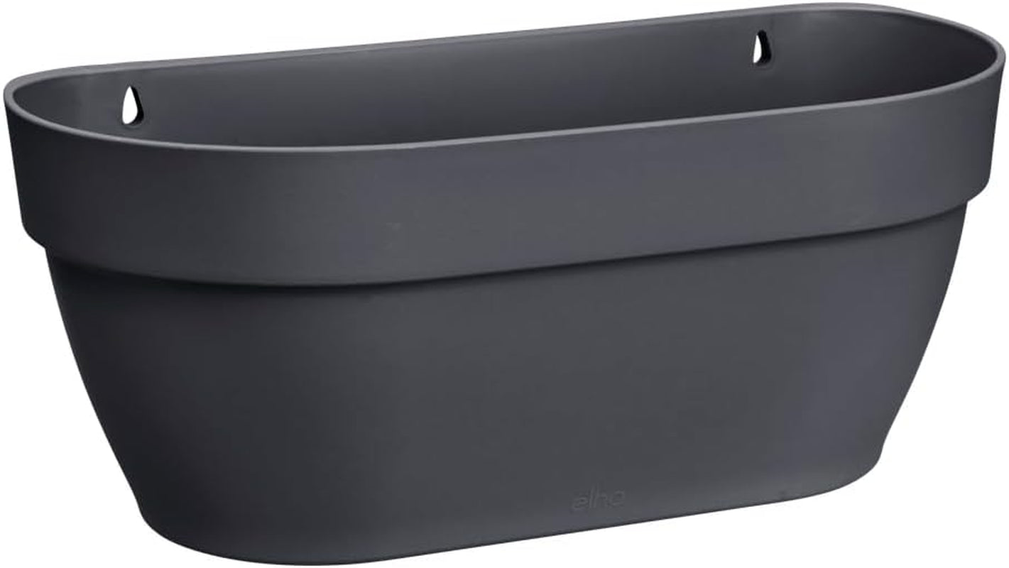 elho Vibia Campana Jardinière murale 35 - Jardinière pour balcon et extérieur - Ø 35,0 x H 14,8 cm - Noir/Anthracite