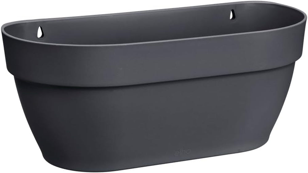 elho Vibia Campana Jardinière murale 35 - Jardinière pour balcon et extérieur - Ø 35,0 x H 14,8 cm - Noir/Anthracite