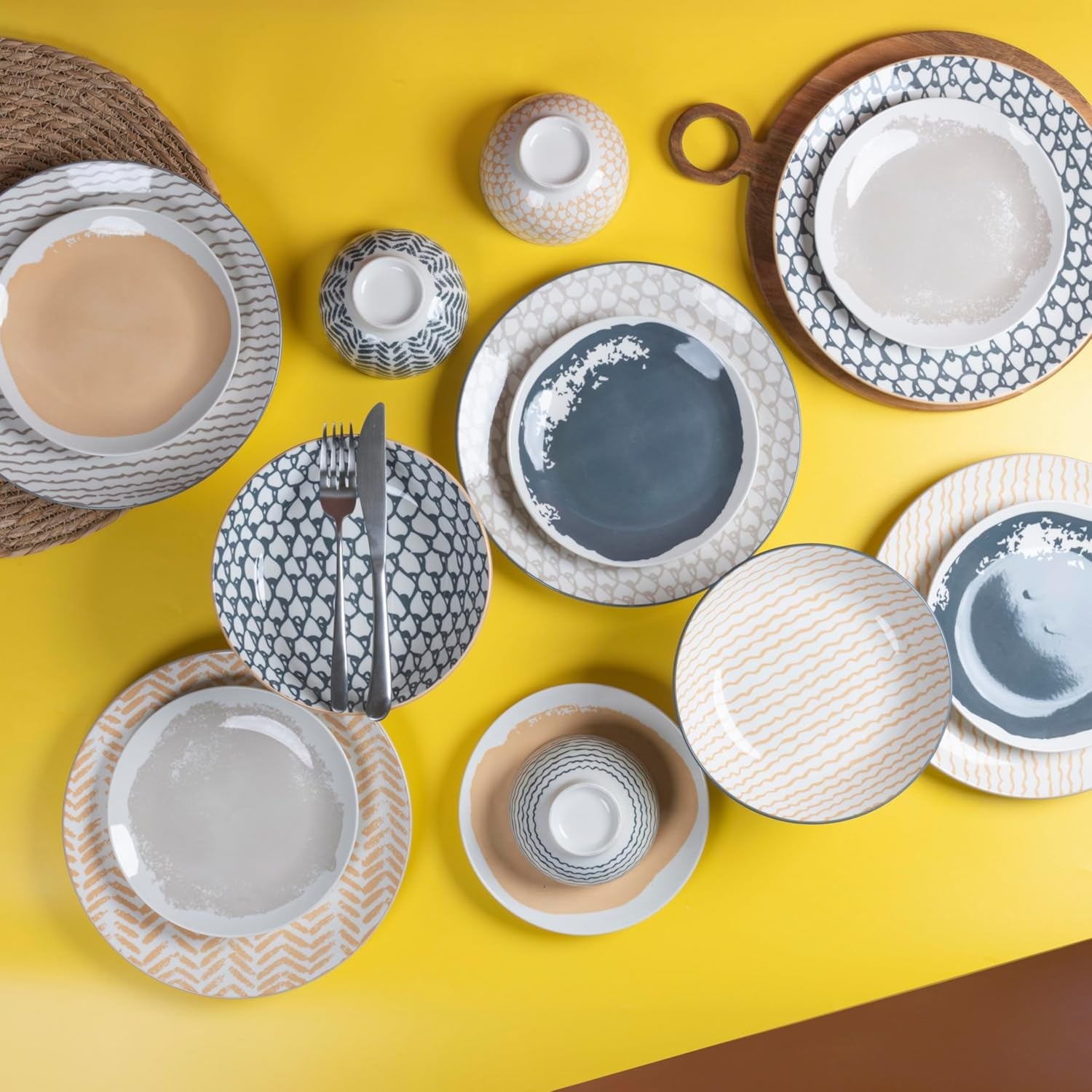 Soho Ensemble de 18 pièces en porcelaine, 6 places assises