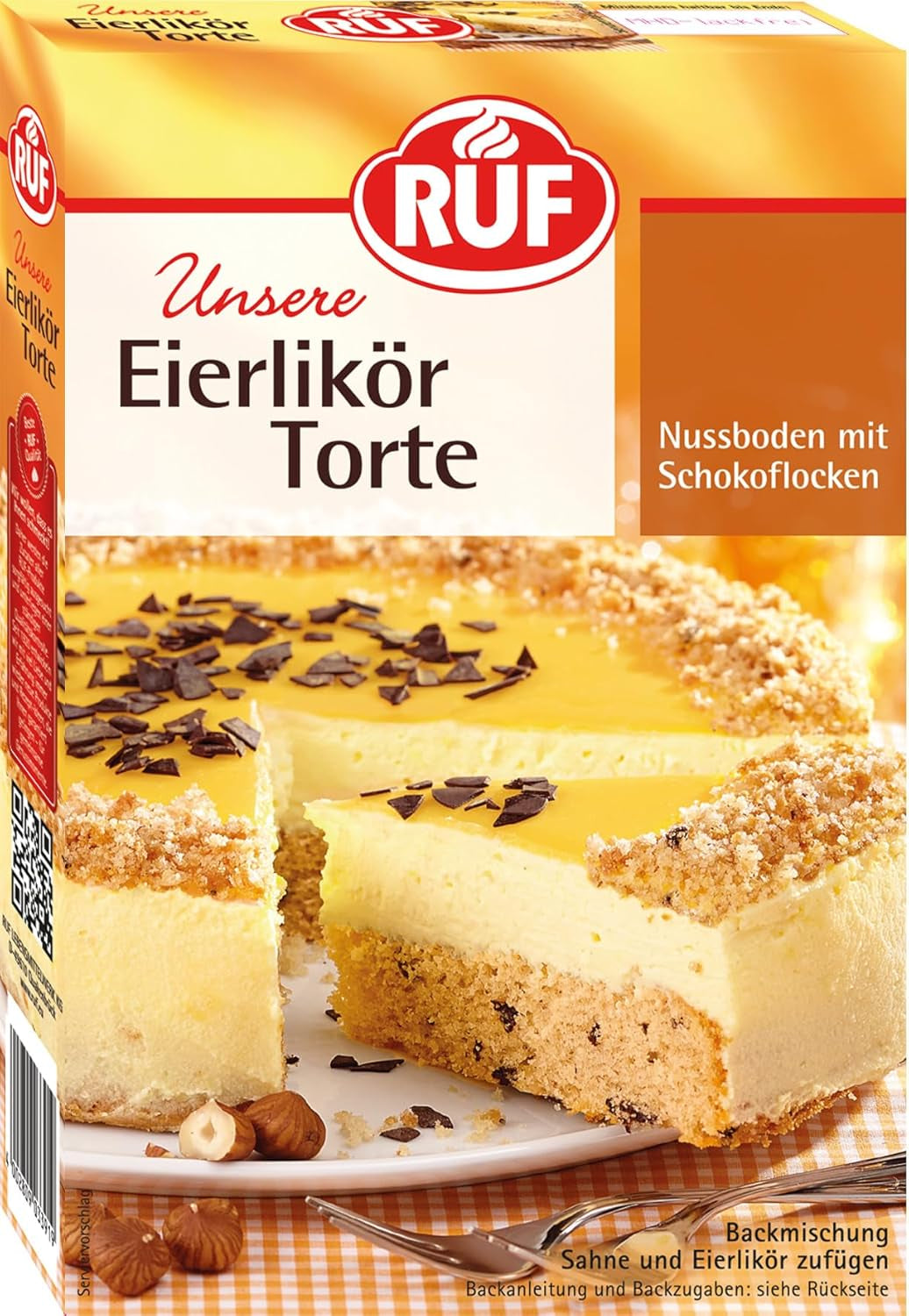 RUF Apfeltorte, Backmischung Für Eine Apfel-Torte Mit Sahne-Creme et Zimt-Zucker, Apfel-Zimt-Torte, Vegan Naty Shop Eierlikörtorte 350 G