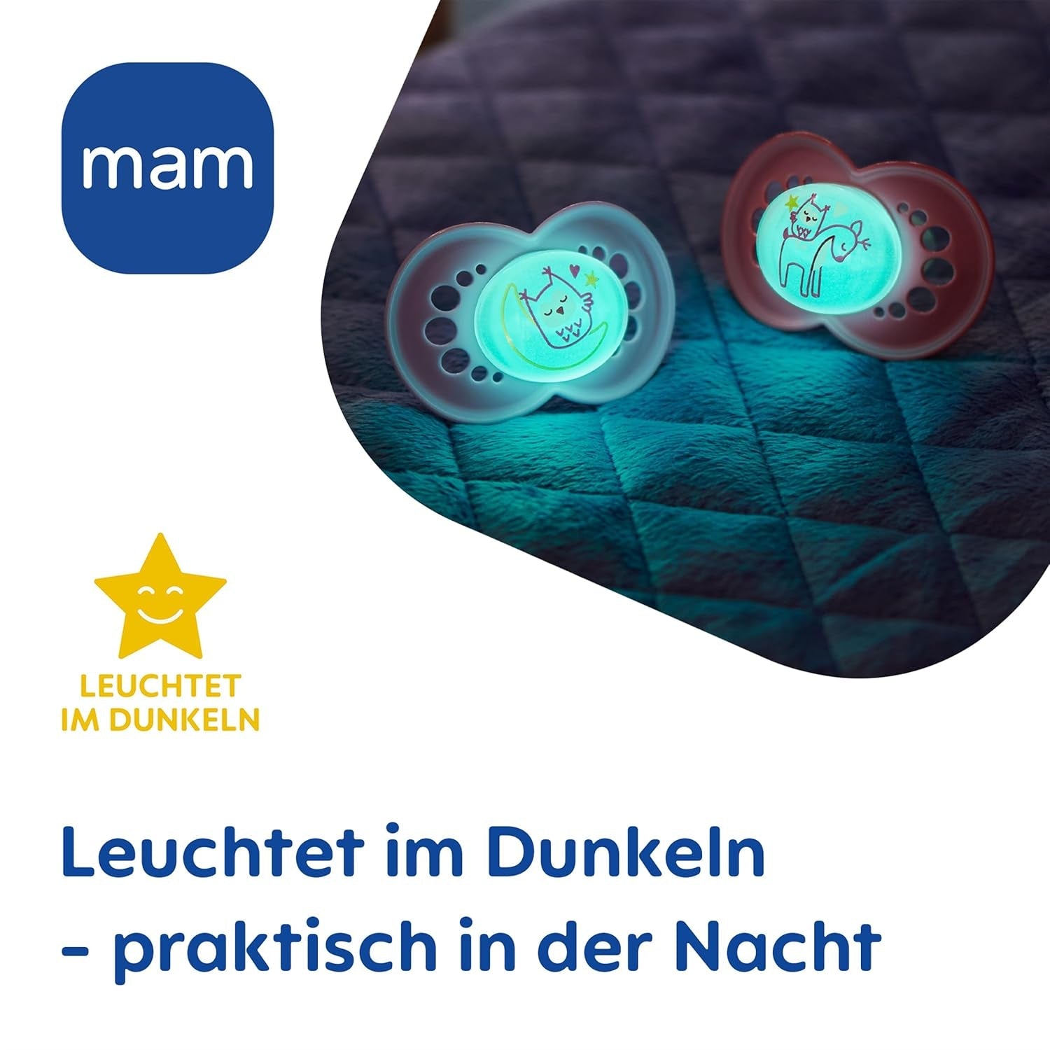 Sucettes MAM Original Day & Night Matt | 6-16 mois | Ensemble de sucettes | Acceptation 94% | Aide à prévenir l'alignement indésirable des dents | Développé en collaboration avec des dentistes | Silicone SkinSoft | Ours/Renard | Paquet de 4