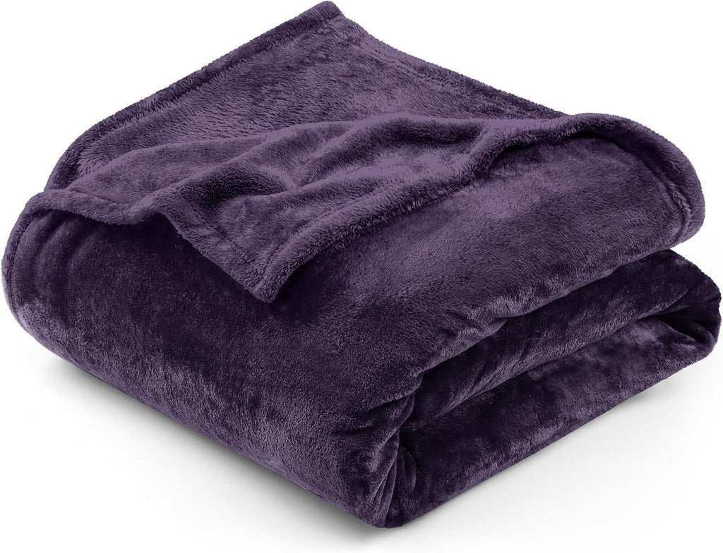 Utopia Bedding Pătură confortabilă din fleece [228X228 Cm, gri] Pătură moale, ușoară, caldă și pufoasă Pătură confortabilă și respirabilă pentru pat canapea canapea Paturi si Cuverturi Besuche den Utopia Bedding-Store Violet 150X200 Cm