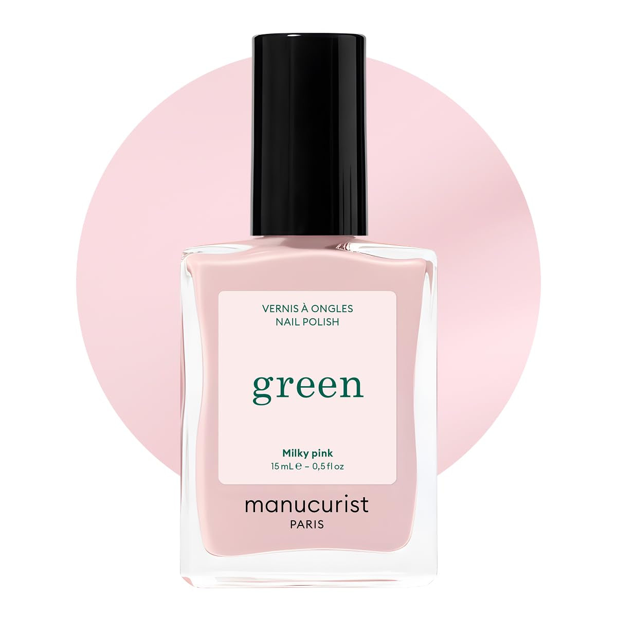 Manucurist Green - Vernis à ongles Rosy Beige Shell Beige - Vernis à ongles à séchage rapide - Ongles DIY - Vegan 12-Free - À base de plantes - Vernis à ongles - Fabriqué en France