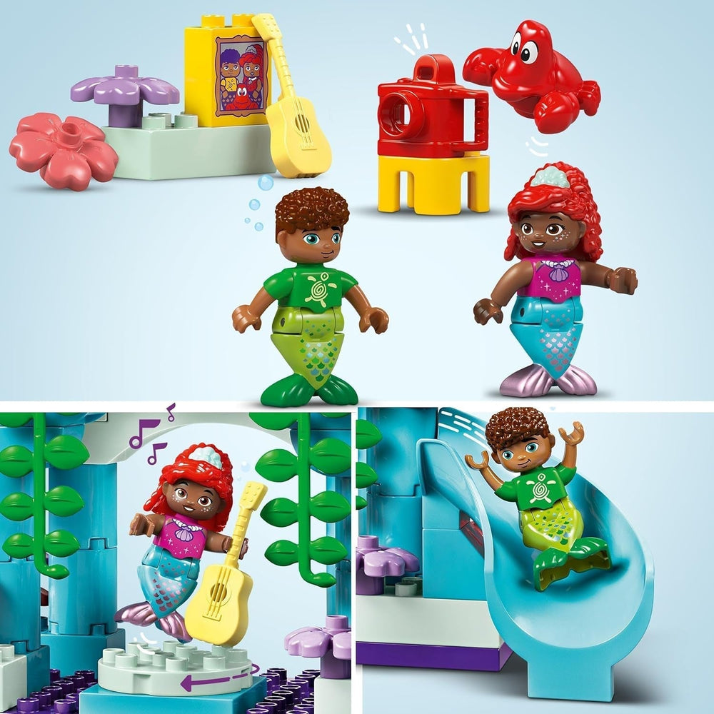 LEGO DUPLO | Disney Le palais sous-marin magique d'Ariel, jouet éducatif pour Ariel la sirène, château sous-marin pour les enfants de plus de 2 ans 10435 Jeux de construction Besuche den LEGO-Store