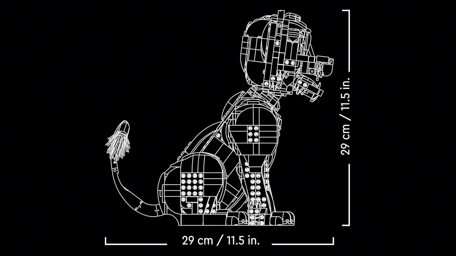 LEGO ǀ Disney Simba, der Junge König der Löwen, Bauspielzeug zum Sammeln mit kreativer Tierfigur, entspannende Aktivität für Erwachsene, Geschenkidee für Filmfans 43247