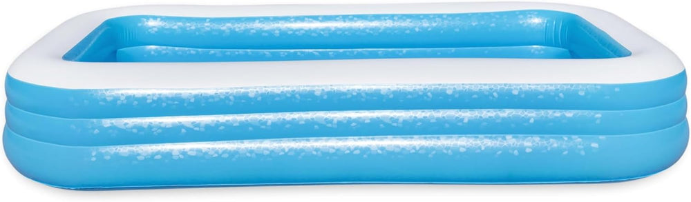 Bestway Family Pool Deluxe Piscine rectangulaire pour enfants facile à installer Bleu 305 x 183 x 56 cm Matelas gonflables et accessoires gonflables 305 x 183 x 56 cm Couleur