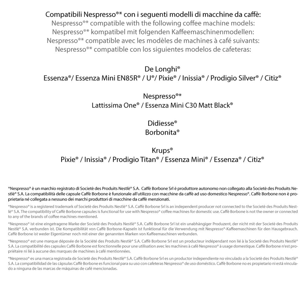 Caffè Borbone Respresso, Rote Kaffeemischung - 50 Kapseln - Compatible avec Nespresso®* Haushalts-Espressomaschinen