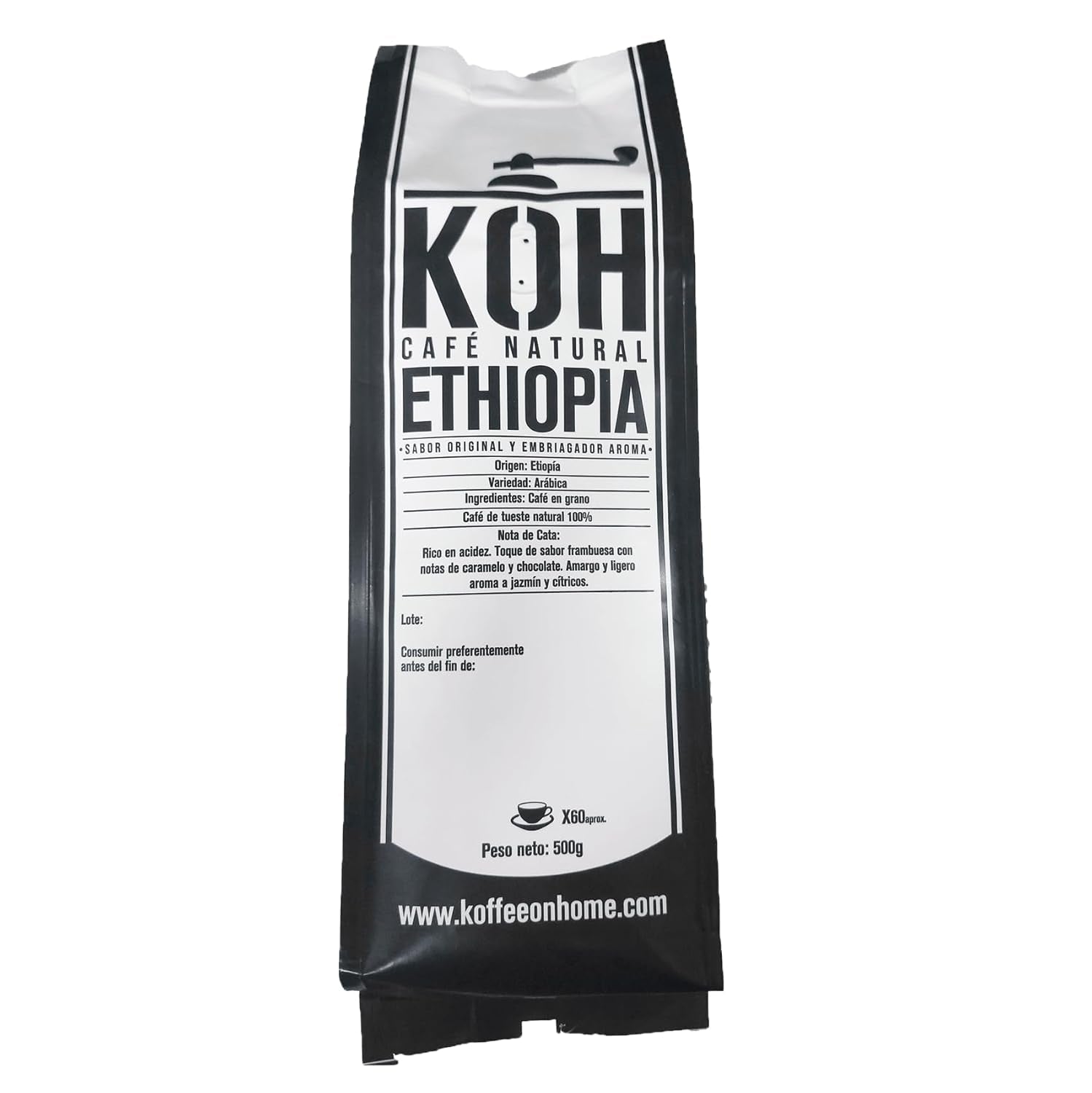 Äthiopien Arabica Kaffeebohnen – Torréfaction naturelle – Premium 100 % Arabica – 500 g – Café frais de la plus haute qualité – idéal pour expresso ou filtre