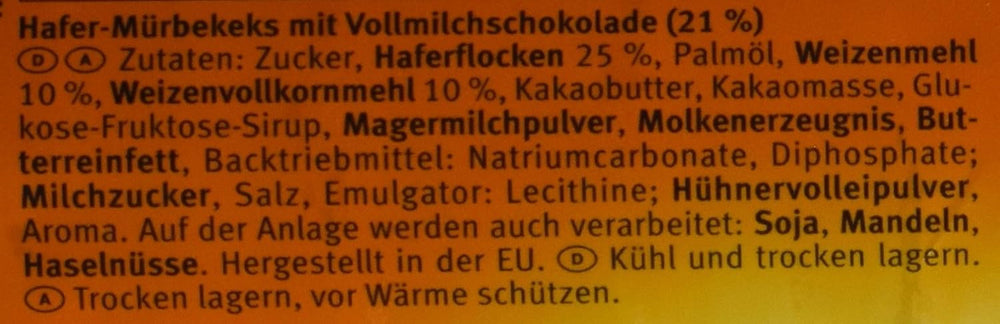 Brandt Hobbits Chocolate - Paquet de 18 - Boîte de rangement - Biscuits au chocolat mi-fin à l'avoine complète et à haute teneur en fibres (18 x 265 g)