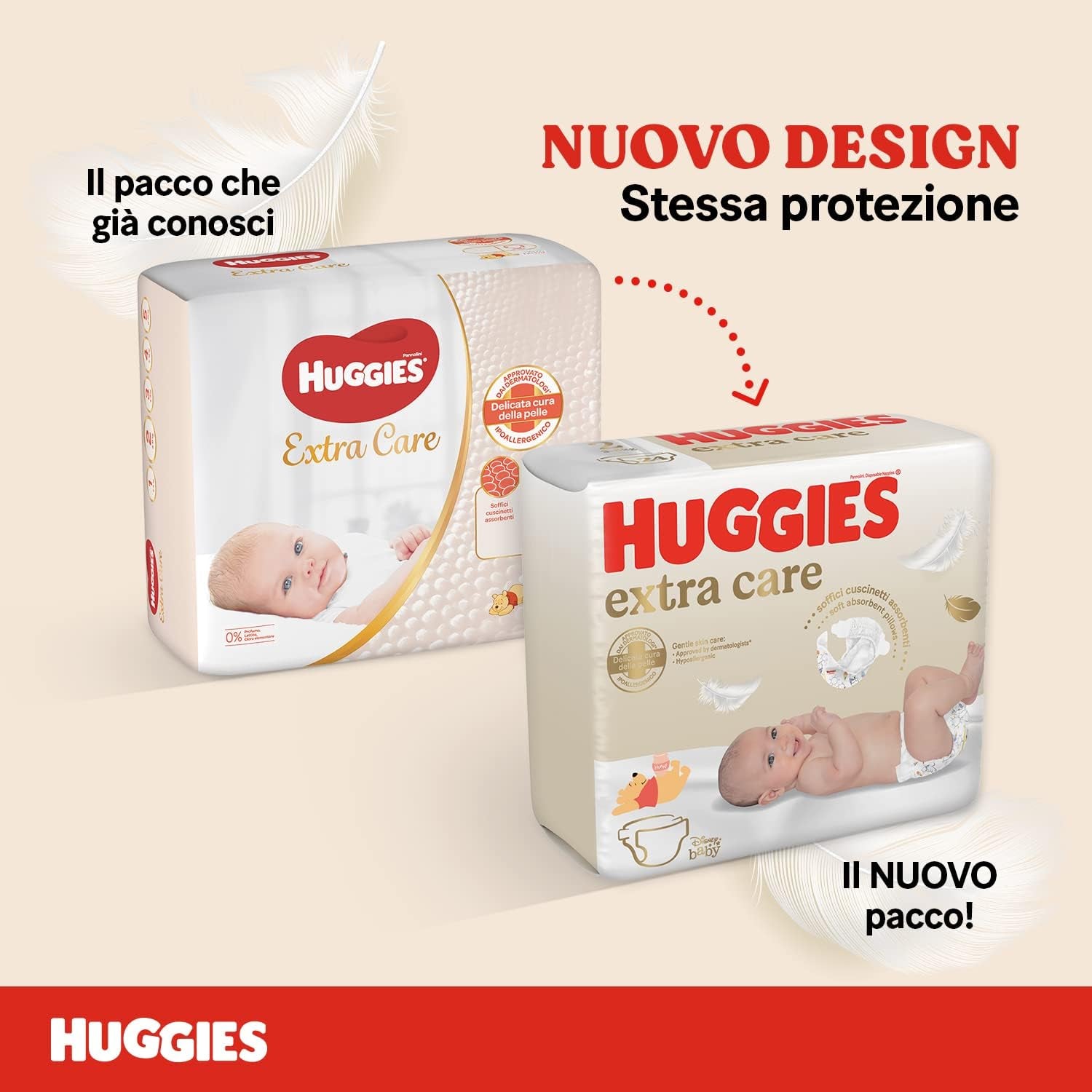 Couches pour bébé Huggies Extra Care taille 1 (2-5 kg), super absorbantes, motif Disney, paquet en vrac 160