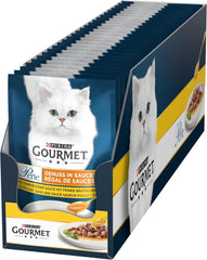 Gourmet Perle Delight nourriture humide pour chat en sauce au poulet, paquet de 26 (26 x 85g)