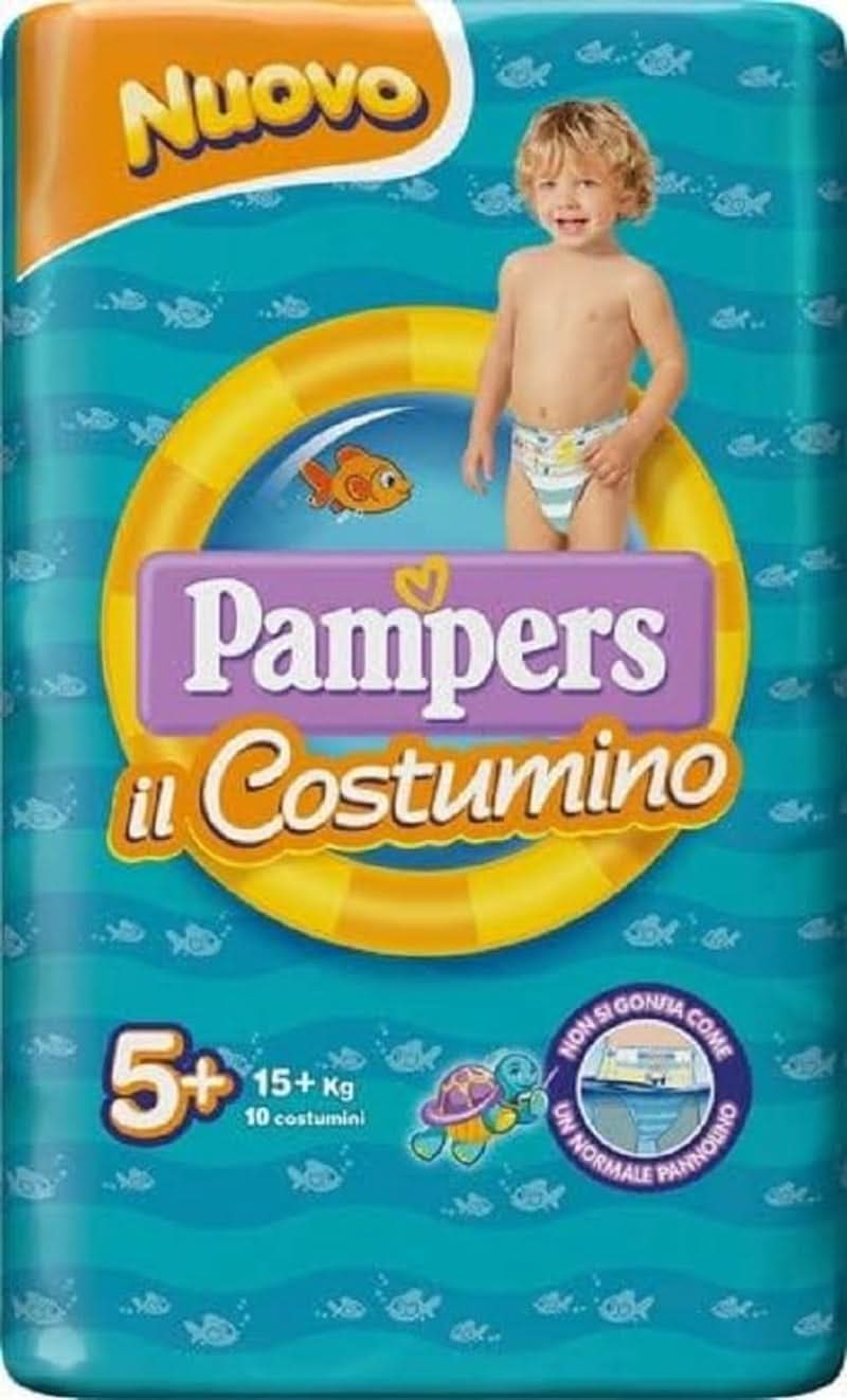 Pampers The Maillot de bain, pour la mer ou la piscine, 20 couches, taille 5+ (15+ kg) Mère et Enfant Naty Shop