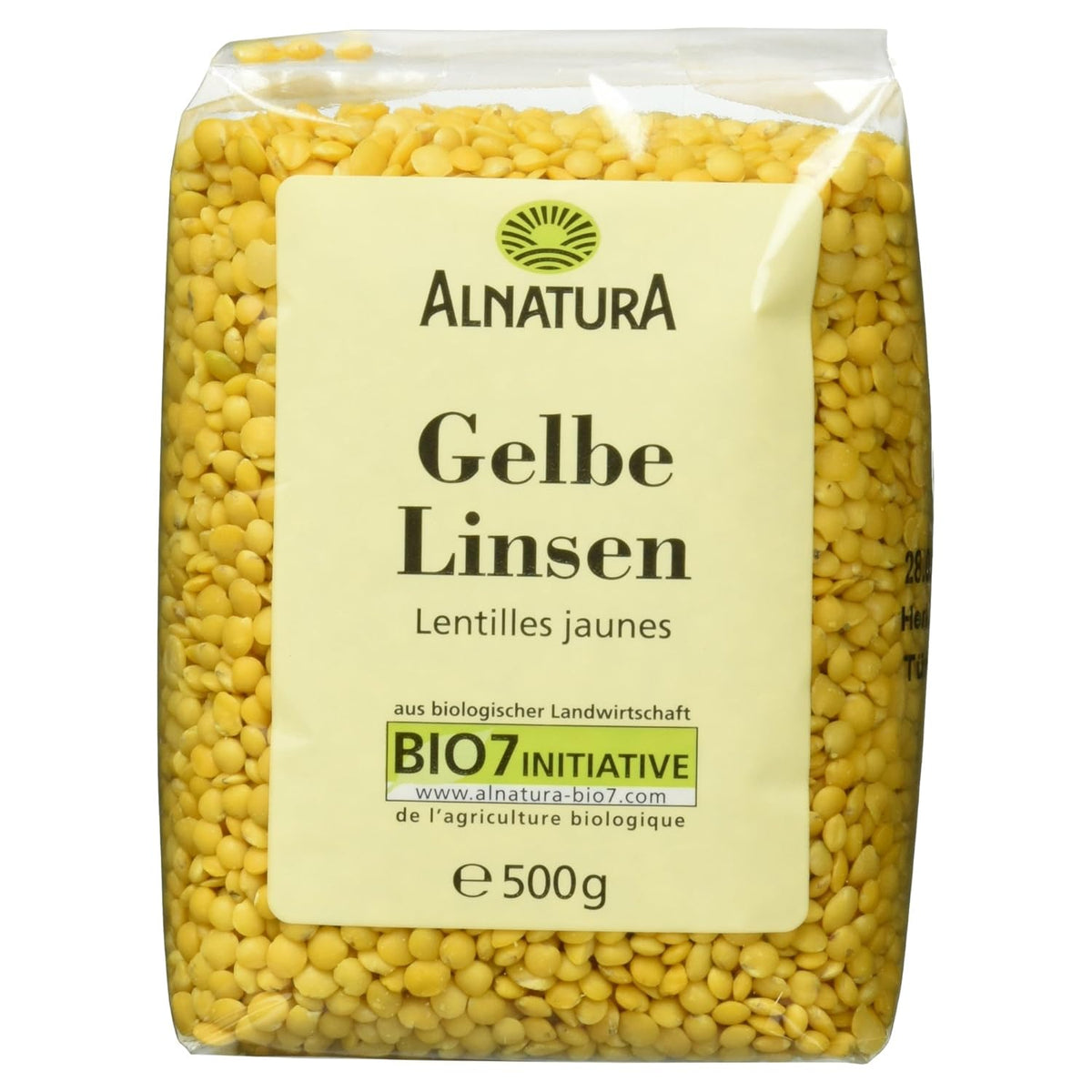 Lentilles jaunes bio, 500g