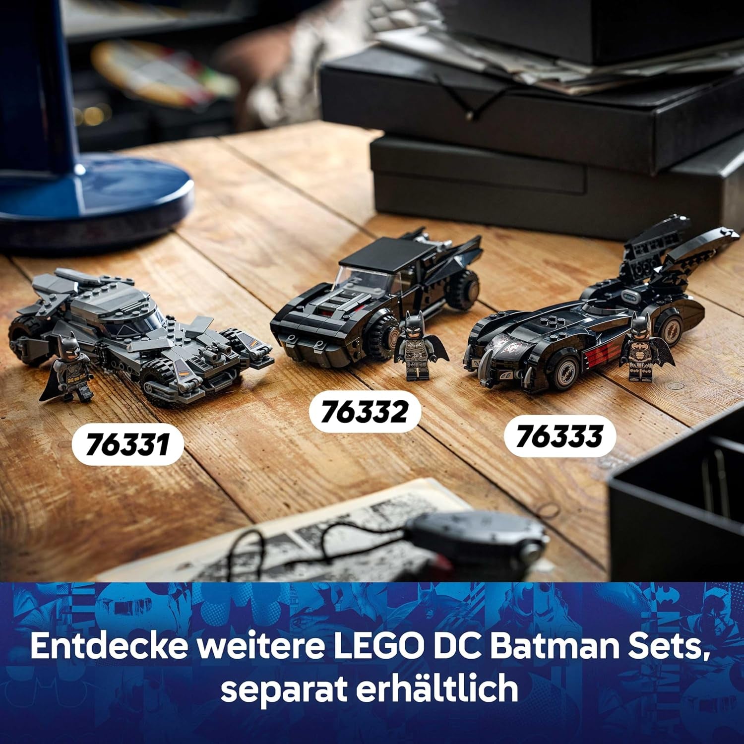 LEGO DC Batman Batman contre. Superman : Batmobile - Véhicule de jeu Superhelden - Jeux créatifs avec figurines pour enfants à partir de 9 ans - Jeu de bricolage pour jeux - Jeux pour jeunes et filles - 76331