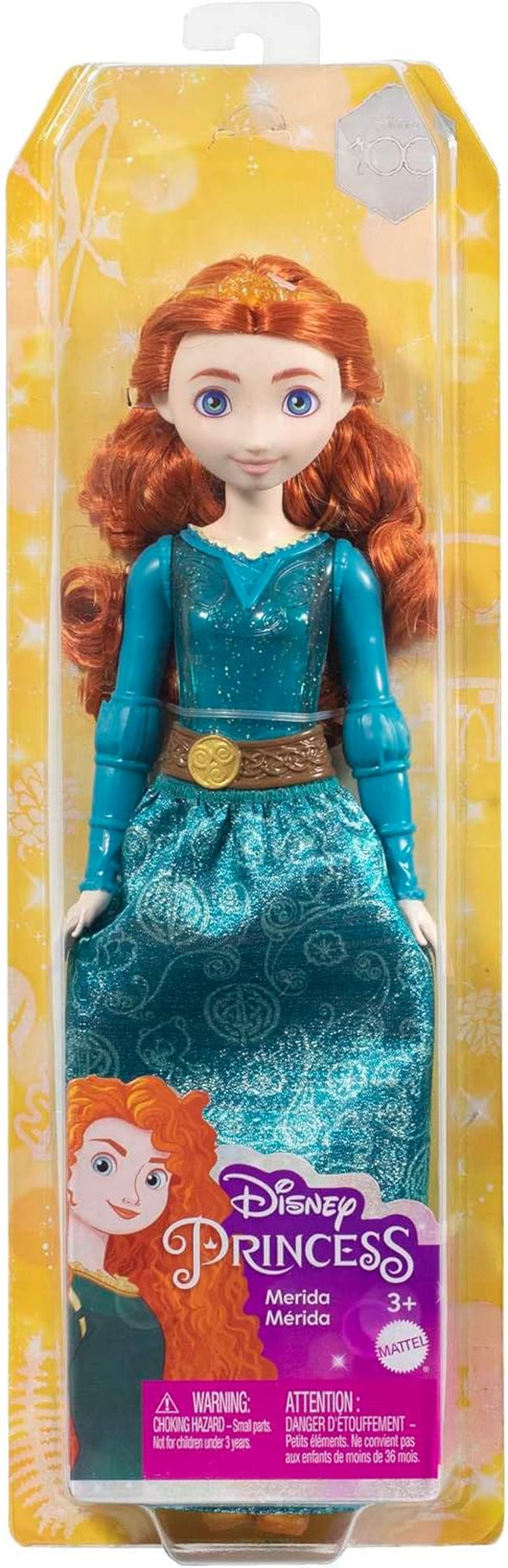 Mattel Disney Princess Toy Merida Poupée faite à la main avec vêtements et accessoires scintillants inspirés du film Disney et Pixar Kids Gift HLW13