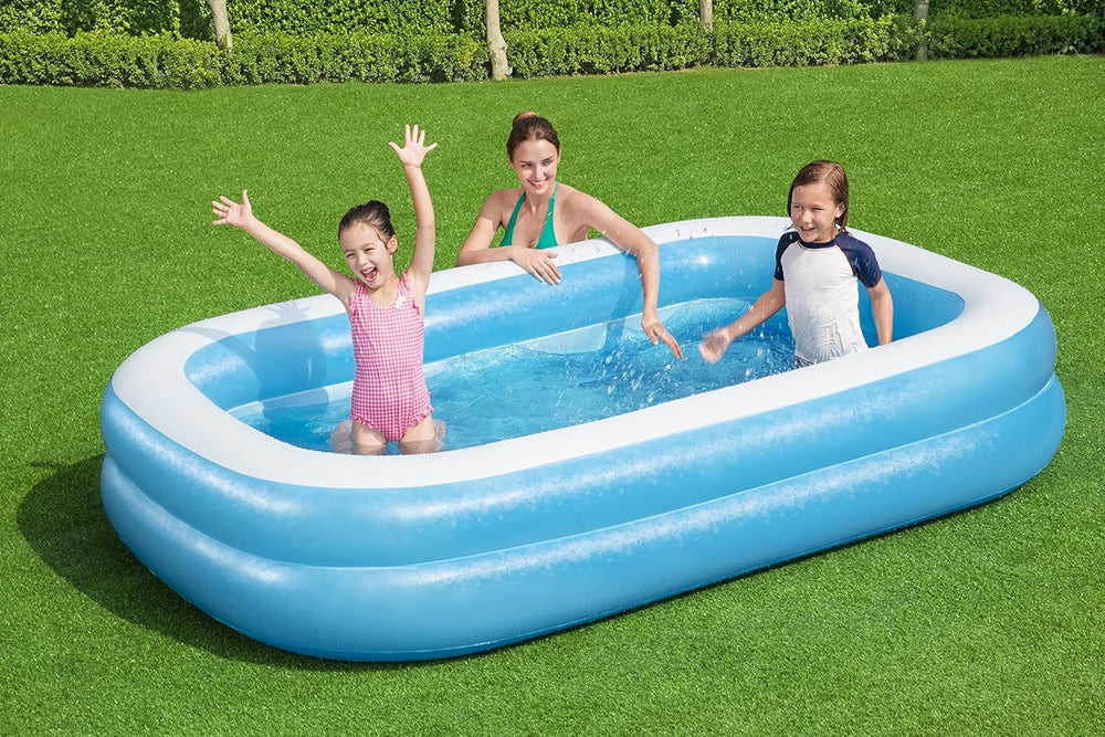 Bestway Family Pool, Piscine rectangulaire pour Enfants, Facile à Assembler, Couleur, 262 x 175 x 51 cm