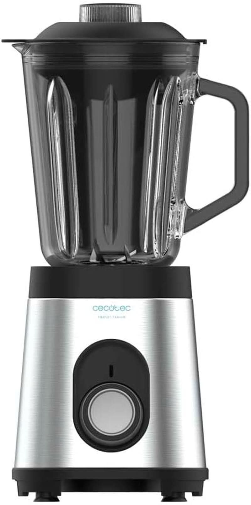 Cecotec Mélangeur Glas Power Schwarz Titan 1000 INOX. 1000 W, Edelstahlgehäuse, 6-Blatt-Blatt Mit Schwarzer Titanbeschichtung, 1,5-L-Glaskrug, 5 Geschwindigkeiten [Energieeffizienzklasse a +] Cuisine Naty Shop