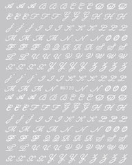 6 Blatt Nagelsticker Alte Alphabetzahlen Nagelaufkleber Selbstklebend Alte Briefe Nail Art Sticker Dekoration Nageldesign Zubehör