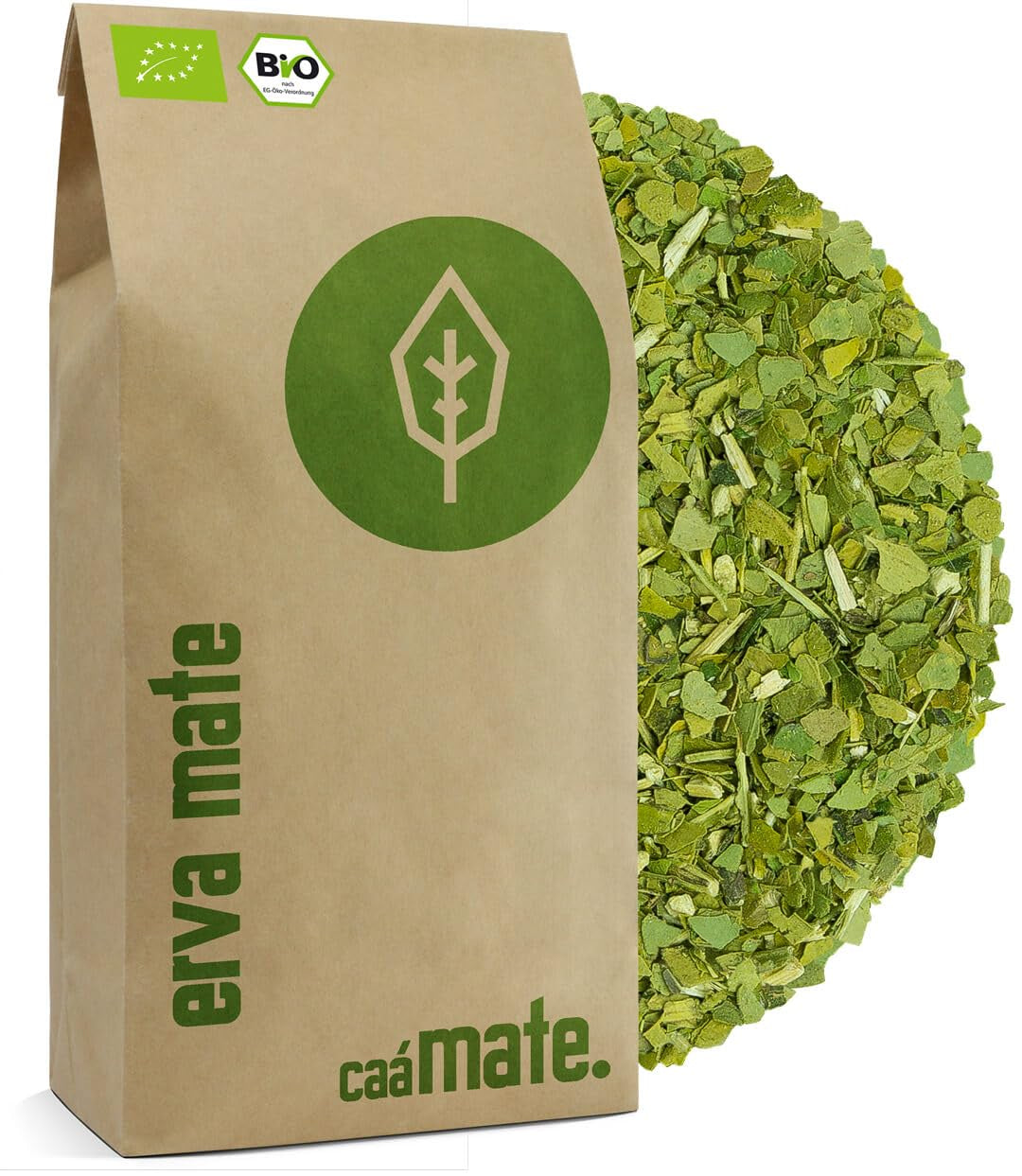 Thé Mate BIO 1KG ● Frais et vert ● Yerba Mate original ● Séché à l'air ● Sans fumée ● Sans plastique ● Commerce équitable ● Thé maté à base de feuilles de maté, de branches de maté et de poudre de feuilles de maté ● DE-ÖKO-006