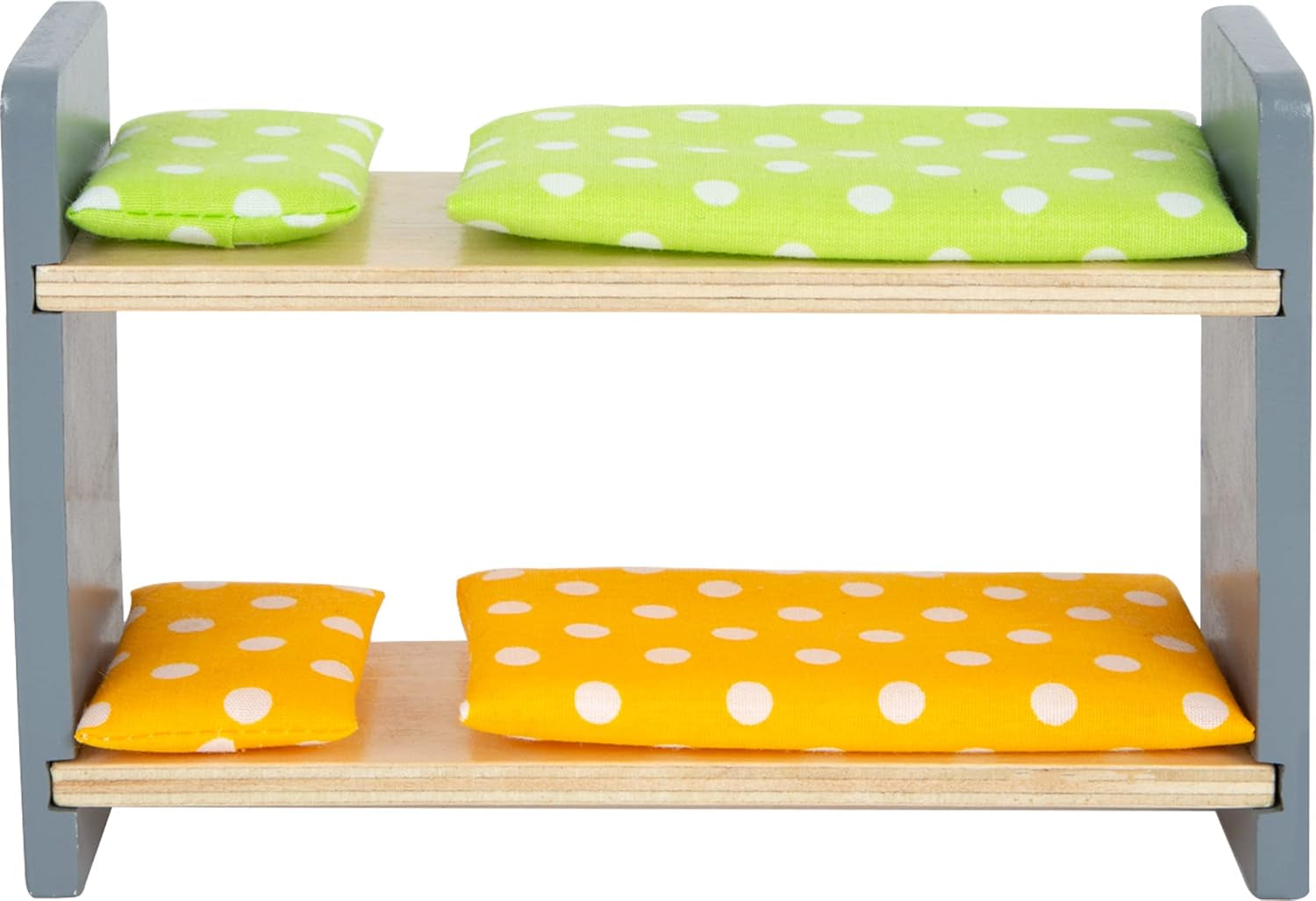 Small Foot Maison de poupée en bois à 3 étages avec façade ouverte et 12 meubles pour 3 ans et plus 11802 Blanc Gris