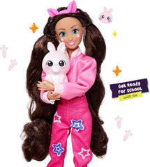 Simba 105953975 - Poupée Lucy Kawaii Hi Dress-Up (26 cm) - Poupée mannequin de coiffure articulée, poupée lapin aux cheveux longs et accessoires, jouet pour 4 ans et plus
