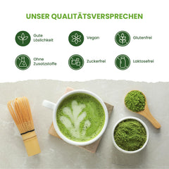 Poudre de matcha de cérémonie Monte Nativo (40 g) - parfaite pour le thé matcha, les lattés et les smoothies - thé vert du Japon - qualité cérémonielle, dans une boîte en métal - 100% pur, sans gluten, finement moulu