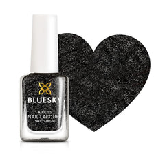 Bluesky Vernis à ongles pour enfants – Rockstar, paillettes noires, facile à enlever, non toxique, à base d'eau, sans odeur – Vernis à ongles gratuit pour enfants, 5 ml, lot de 1