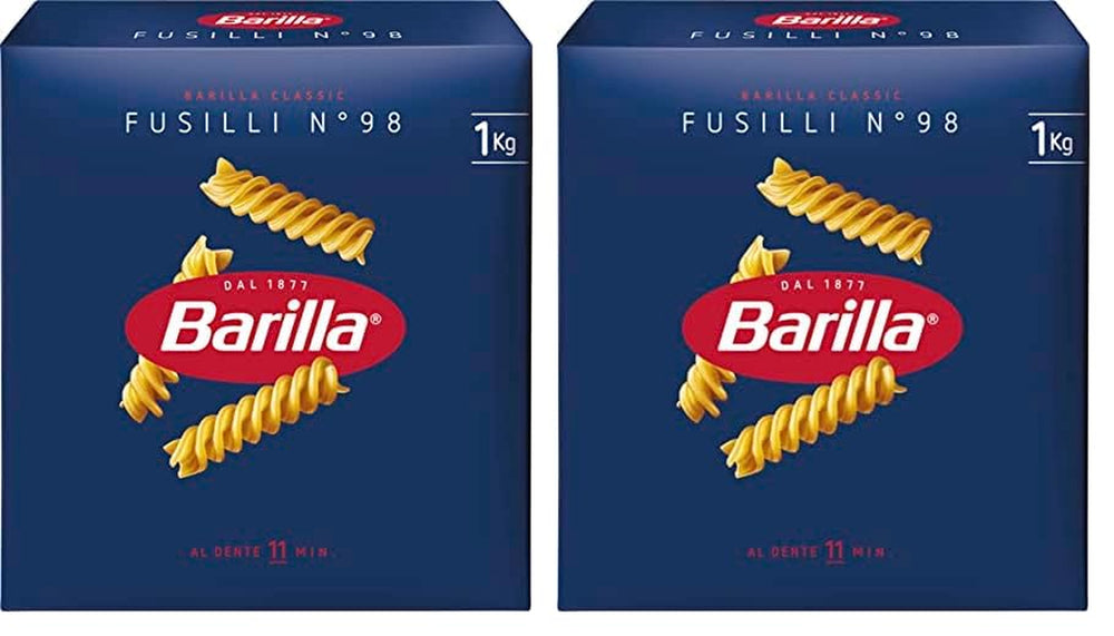 Pâtes Barilla Classique Fusilli no. 98, issu de blé dur de haute qualité, toujours al dente, 1 kg