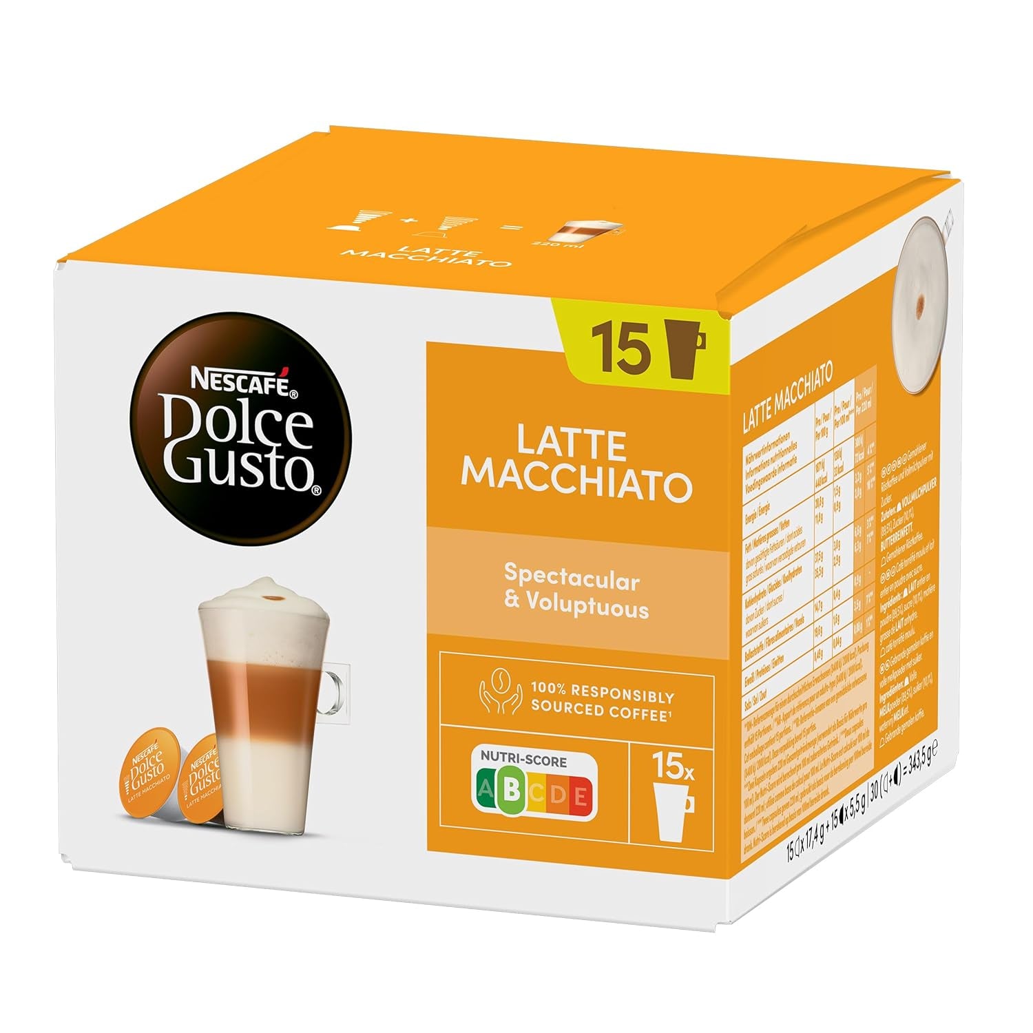 NESCAFÉ DOLCE GUSTO Latte Macchiato Kaffeekapseln 3er Vorratspack (3 x 30 Kapseln)