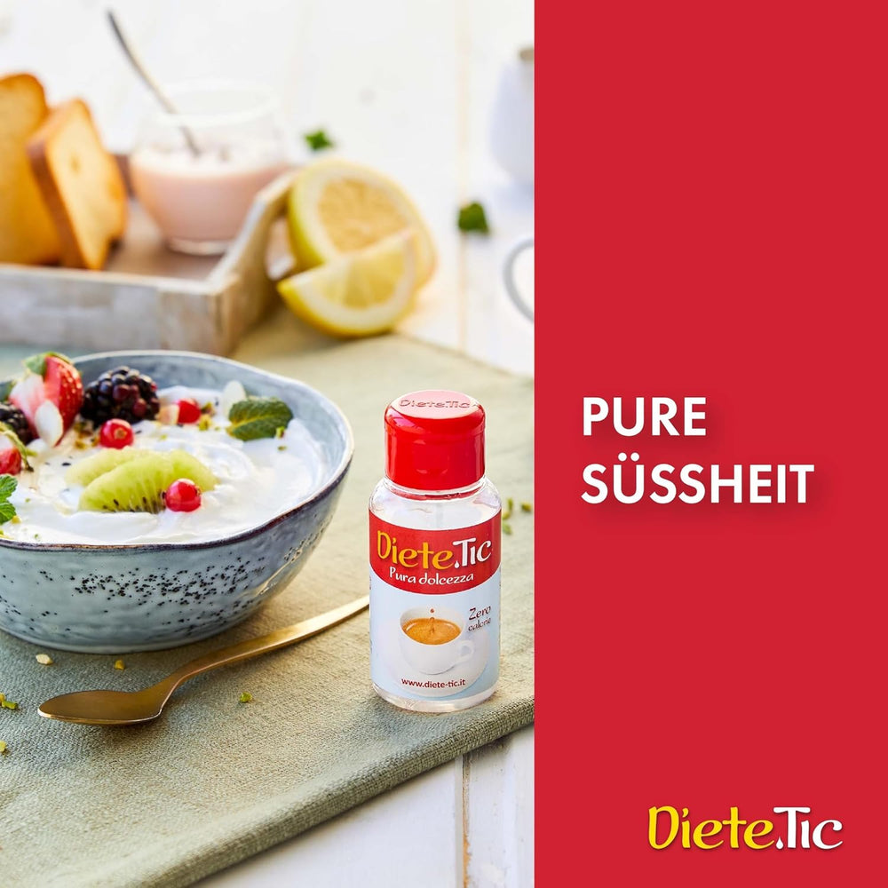 Édulcorant liquide sans calories, format spray 3 x 50 ml (1 goutte MAXI = 1 cuillère à café de sucre), sans gluten, sans conservateur et sans aspartame, idéal pour les desserts, les boissons et les yaourts