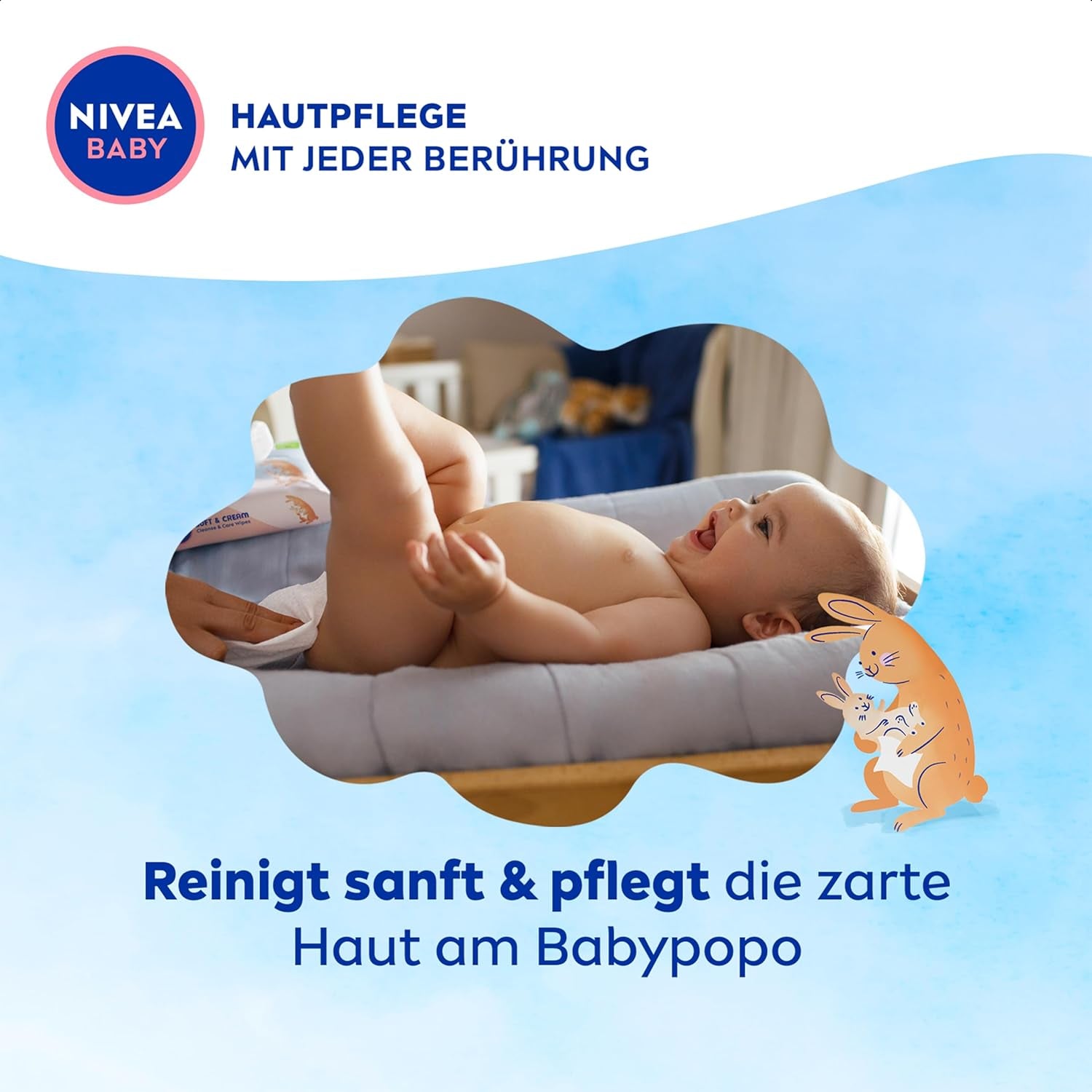 NIVEA Baby Aqua lingettes humides 4x57 pièces