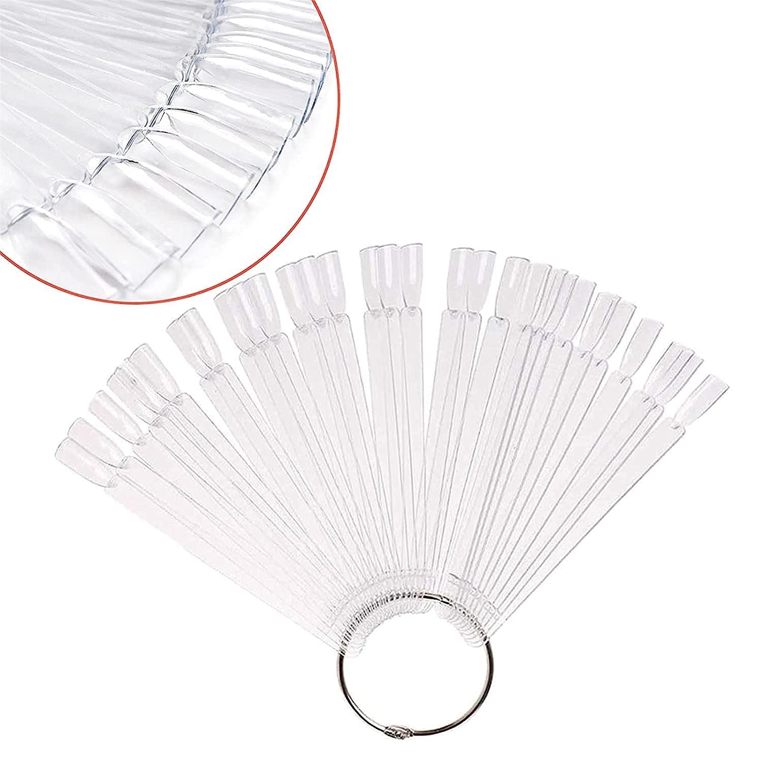 Display pentru unghii, 40 de bețișoare pentru ojă artificială, capsule, evantai practic, nail art