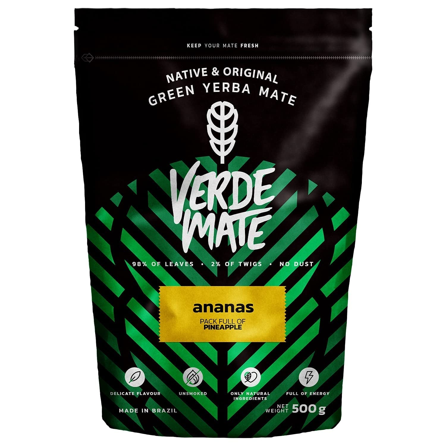 Set fructat Yerba Mate | Yerba Mate cu fructe | Verde Mate Green Mango &amp; Maracuya, Ananas, Dragon | Yerba Mate verde braziliană | Ceai Yerba Mate | 3X500G