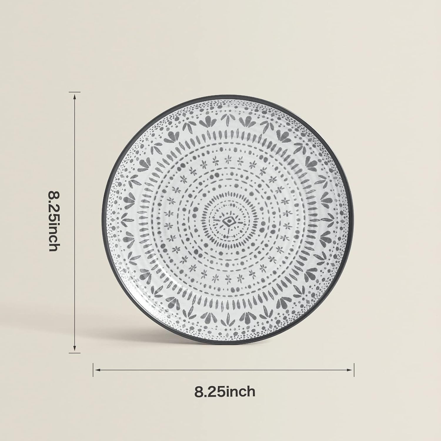 Ensemble de couverts de camping en mélamine 24 pièces pour 8 personnes – Ensemble d'assiettes et de couverts en mélamine, parfait pour les camping-cars, les fêtes dans le jardin et les fêtes sur la terrasse