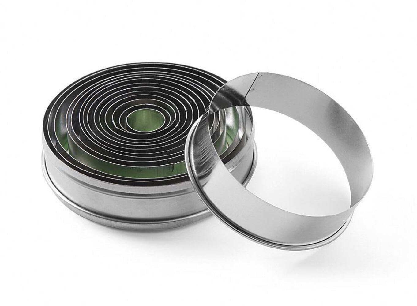 HENDI Ausstechformset, avec Zackenrand, 14er Set, ø120x(H)35mm, Edelstahl