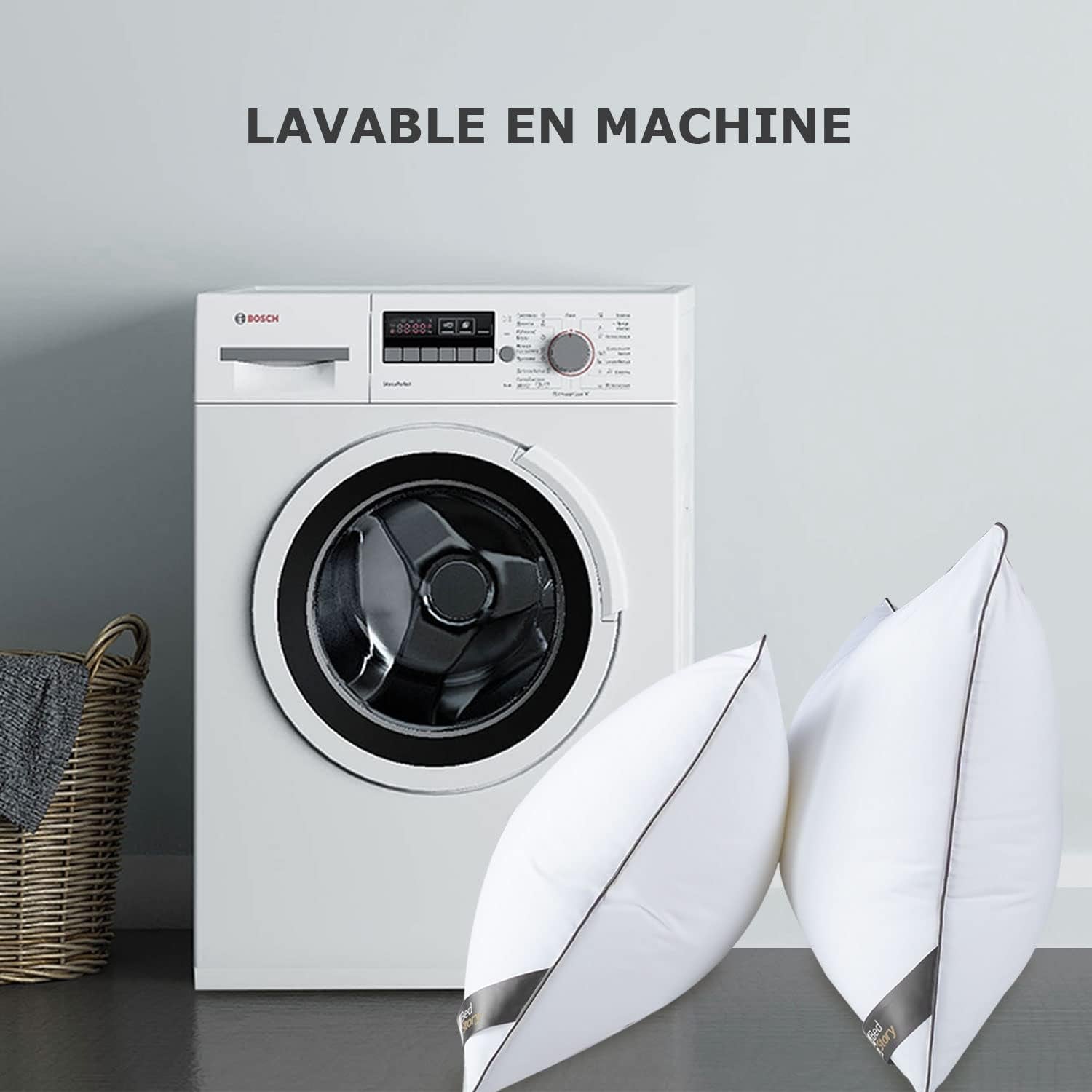 Oreiller Bedstory, 50 x 70 cm, 2 pièces, résistant aux morsures, respirant la transpiration, hypoallergénique, garnissage : 100 % fibre de polyester, ultra confort et douceur et excellent maintien Naty Shop Oreillers standards