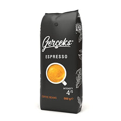 Espresso Kaffeebohnen fort 500g, Barista Kaffee schokoladig und säurearm, Espressobohnen, Bohnenkaffee mit Arabica et Robusta, crème fine, idéal pour le cappuccino