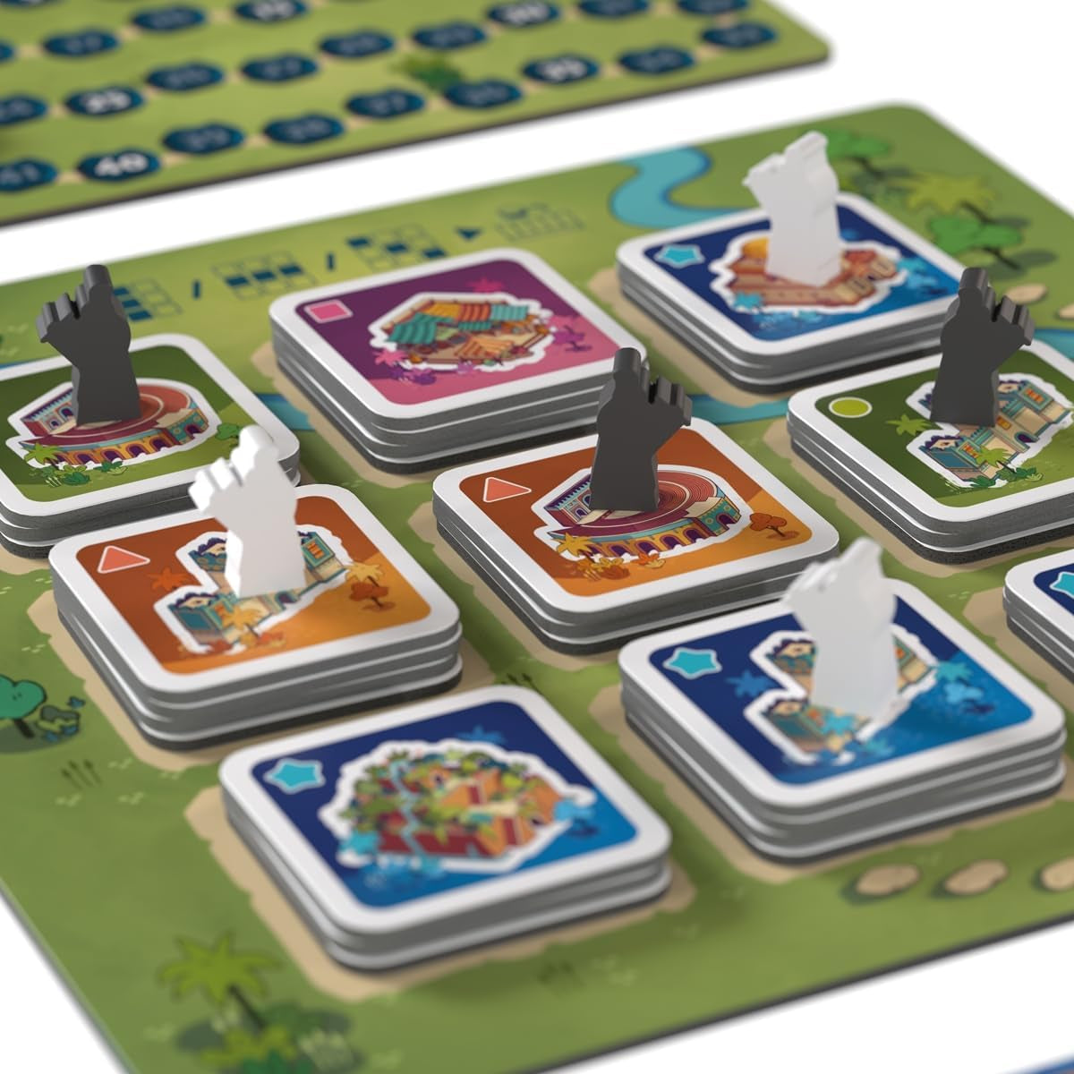 Game Factory 646044 A City for Amytis Jeu de duel addictif Jeu de tactique à 2 joueurs à partir de 10 ans Jeu de société à 2 joueurs Jeu de fête