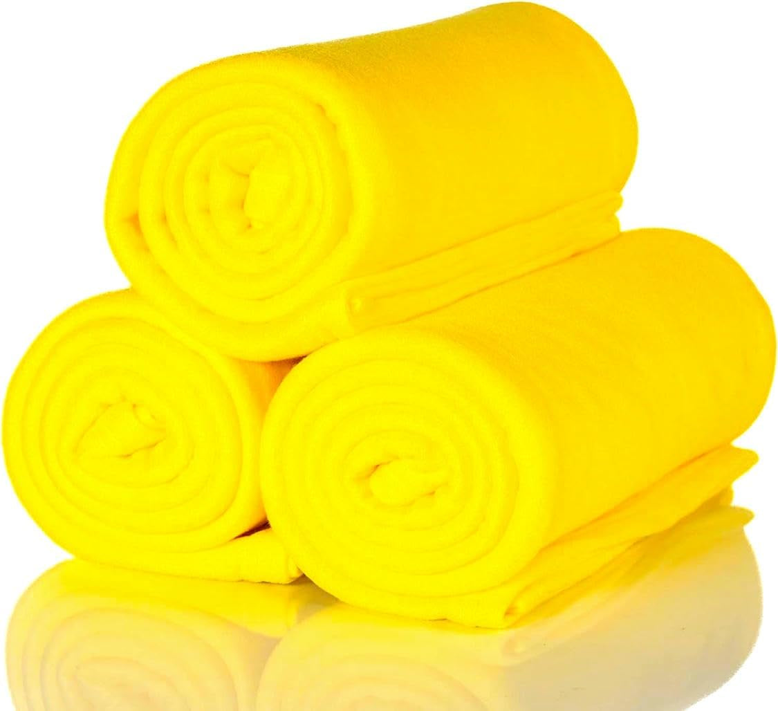 ALCLEAR 3 pièces couvertures polaires Oeko Tex, couleur : anthracite, grande taille 130X160 Cm, plus de 200 G/M2, couverture de canapé couverture de canapé couverture de salon, couverture de pique-nique couverture de canapé Lits et couvertures Besuche den ALCLEAR-Store Jaune 3 pièces 130X160 Cm