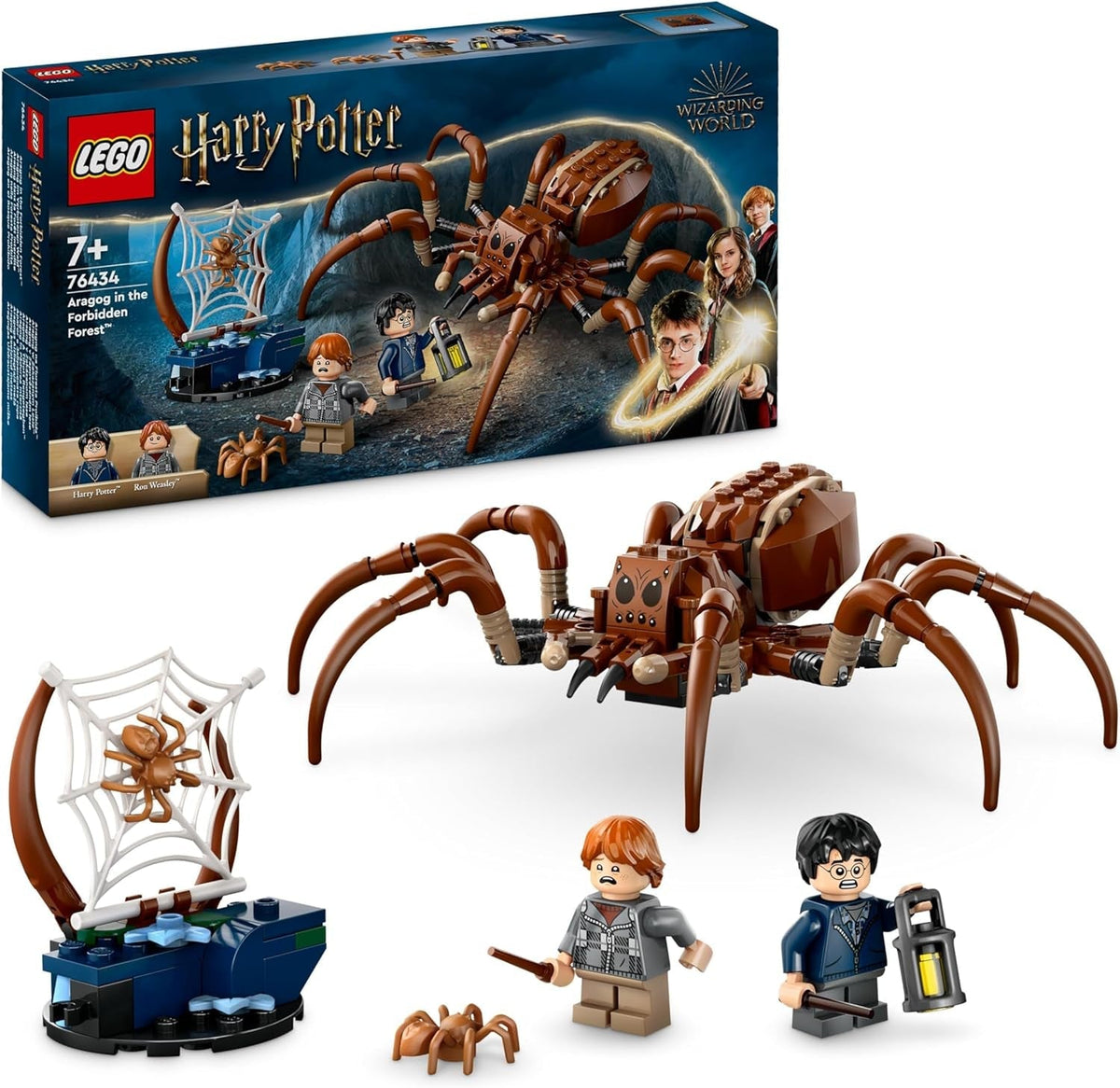 LEGO Harry Potter Aragog dans la forêt interdite Spider Fantasy Playset Créature mythique 2 figurines Cadeau magique pour garçons, filles et fans 7+ 76434 Ensembles de construction Besuche den LEGO-Store Default Title