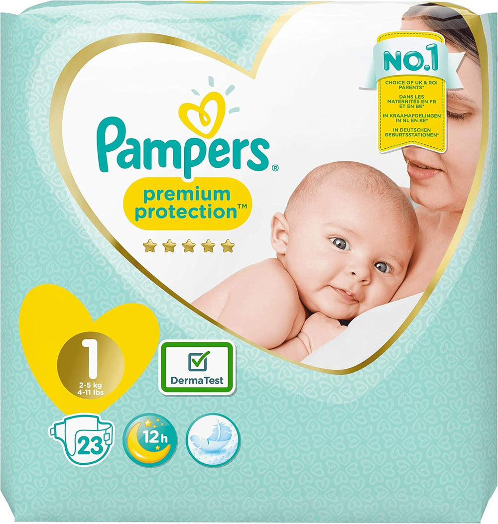 Couches Pampers Premium Protection New Baby, taille 1 (nouveau-né), 22 pièces