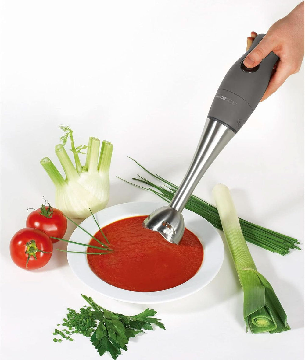 Ensemble de batteur sur socle Clatronic® | Mélangeur, Pürierstab, Zerkleinerer Aus Edelstahl | 400 watts | 2 Geschwindigkeitsstufen | Allesschneider | Mélangeurs | Schneebesen | Multi-pièces | SMS 3777 Cuisine Naty Boutique