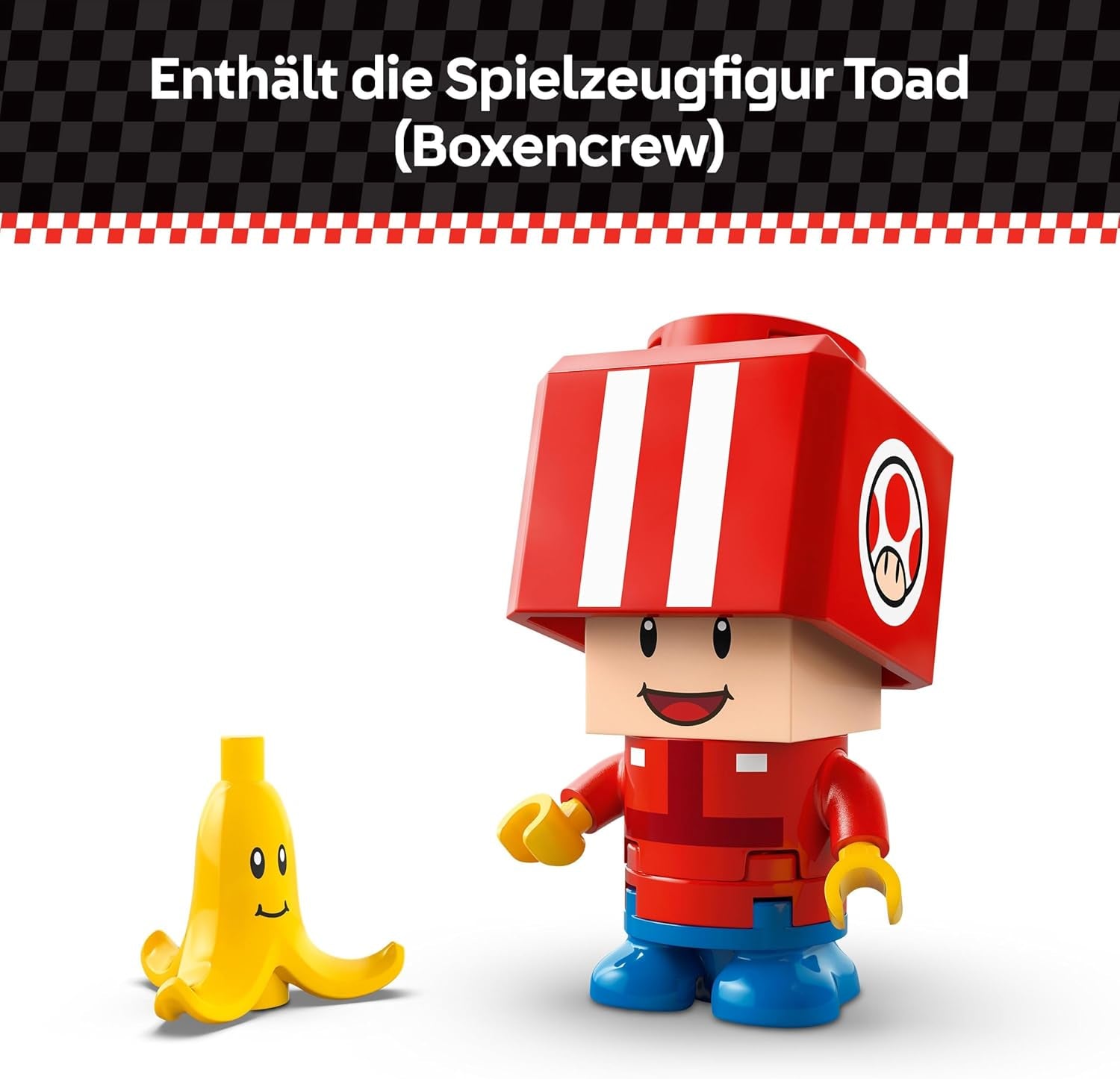 LEGO Super Mario : Mario Kart - Standard Kart, Collection Nintendo, Cadeau pour les enfants, Permet aux garçons, aux filles et aux joueurs de 7 ans et plus de jouer de manière indépendante, Jouet d'aventure avec figurine de crapaud 72032 Jeux de construction Besuche den LEGO-Store