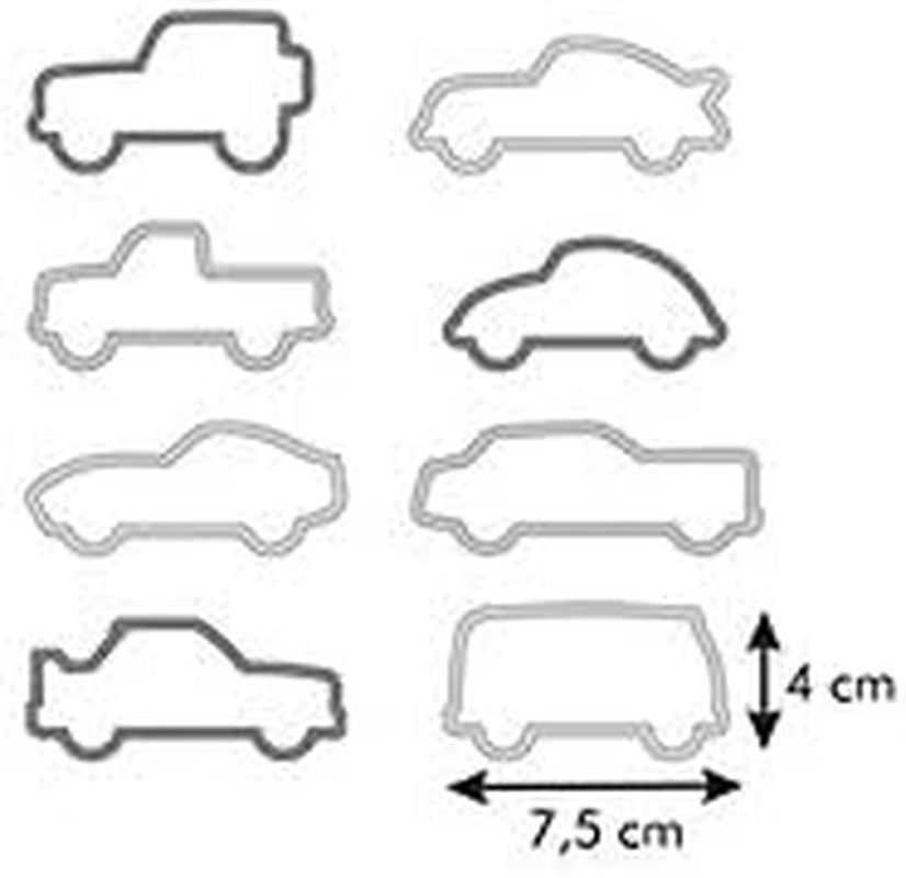 Moules à biscuits Tescoma, voitures DELÍCIA KIDS, 8 pcs.