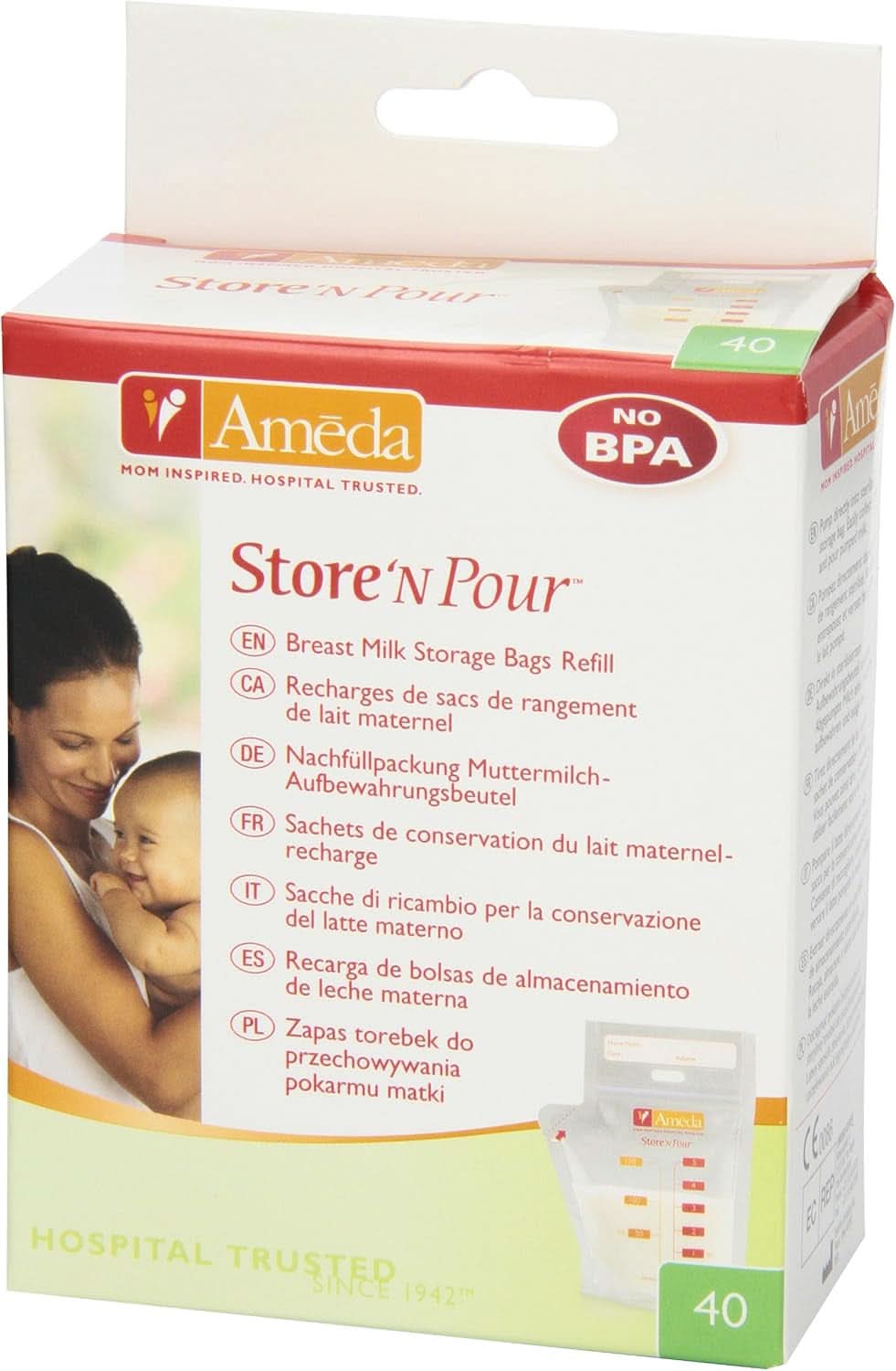 Sachets pour lait maternel - 40 pièces Alimentation et Accessoires d'Allaitement Bebe Naty Shop