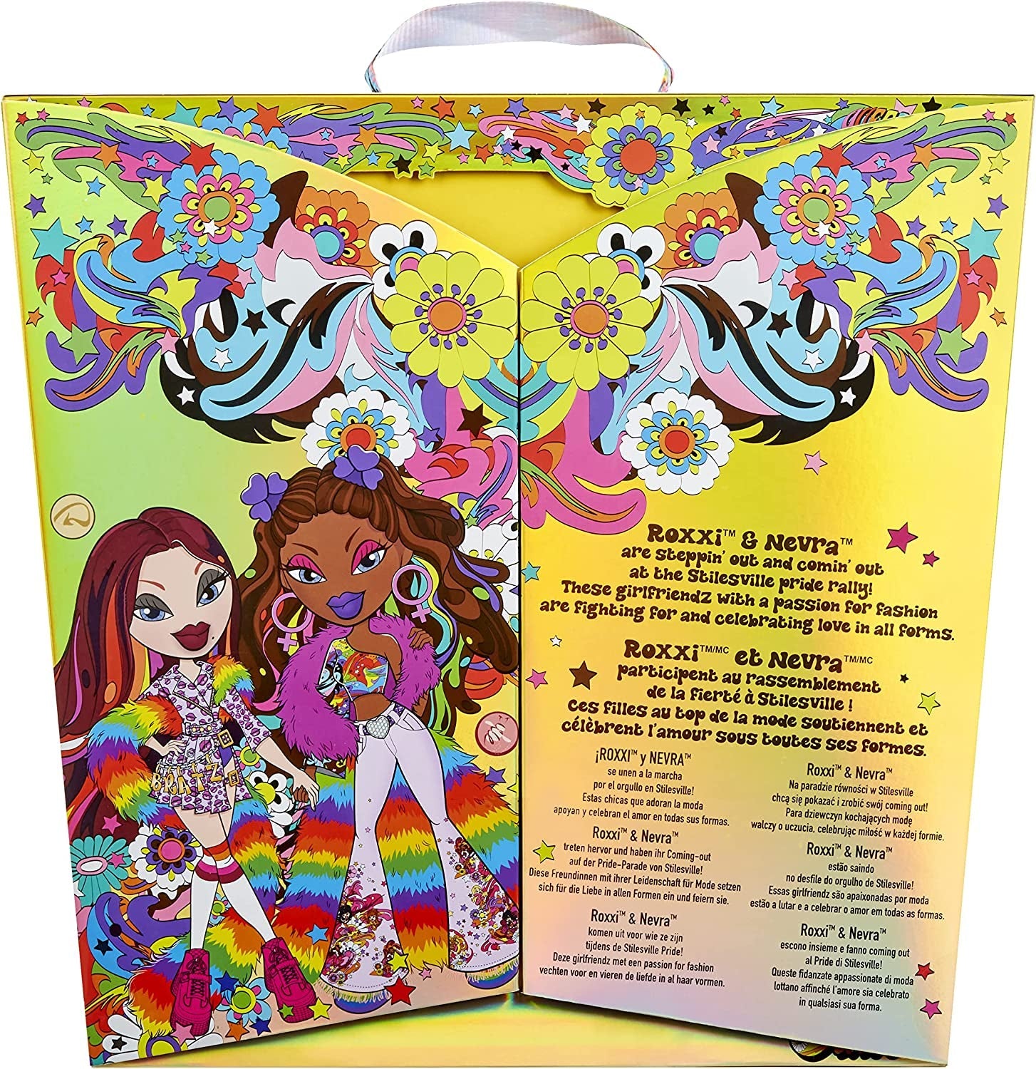 Bratz Pride Month Special Edition Designer Puppen by JimmyPaul - ROXXI & NEVRA - 2 Modepuppen, Outfits, Poster, Accessoires, Puppenständer & mehr - Voll beweglich - Zum Sammeln für Kinder ab 3 Jahren
