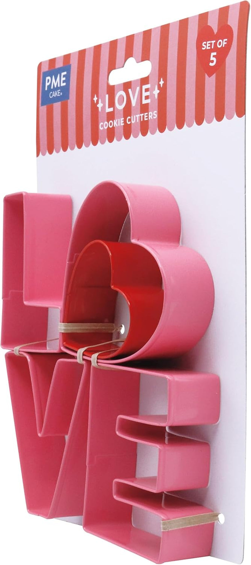 Lot de 5 emporte-pièces pour la Saint-Valentin, LOVE