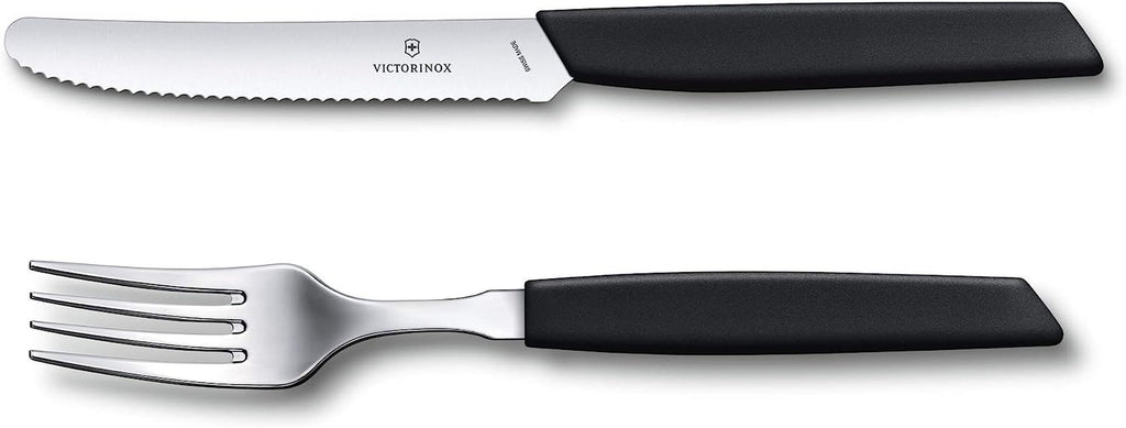 VICTORINOX Set de tacâmuri moderne elvețiene pentru 6 persoane, 12 piese Bucatarie Naty Shop Negru