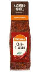 Ostmann Gewürze - Chiliflocken | Scharfes Garniture pour tous types de plats | Pour le remplissage du streudose | 45 g en sachet