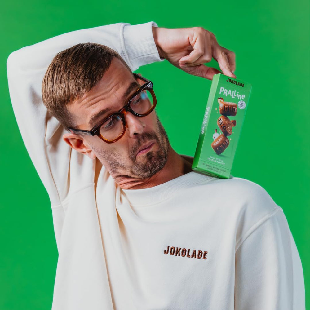 JOKOLADE PRALLINE Pack économique 12 x 80g | Garniture généreuse à la crème de nougat aux noisettes et chips | Chocolat équitable de Joko Winterscheidt